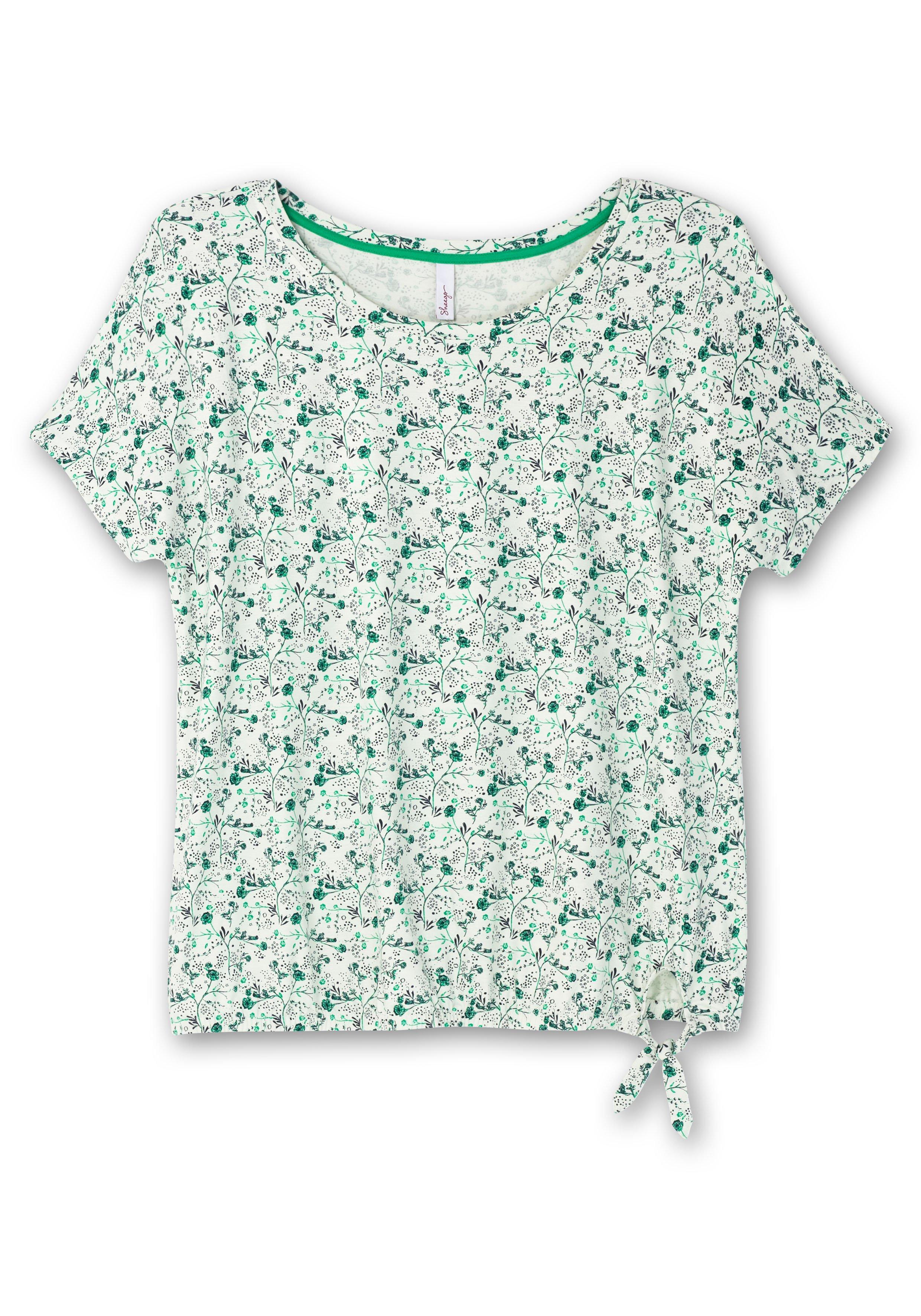 T-Shirt mit Gummizugbund und Knotendetail
