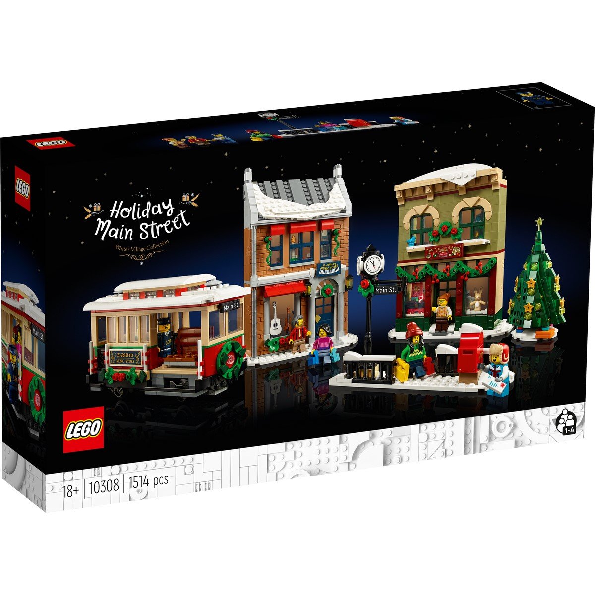 La grande rue décorée pour les fêtes Lego ICONS 10308