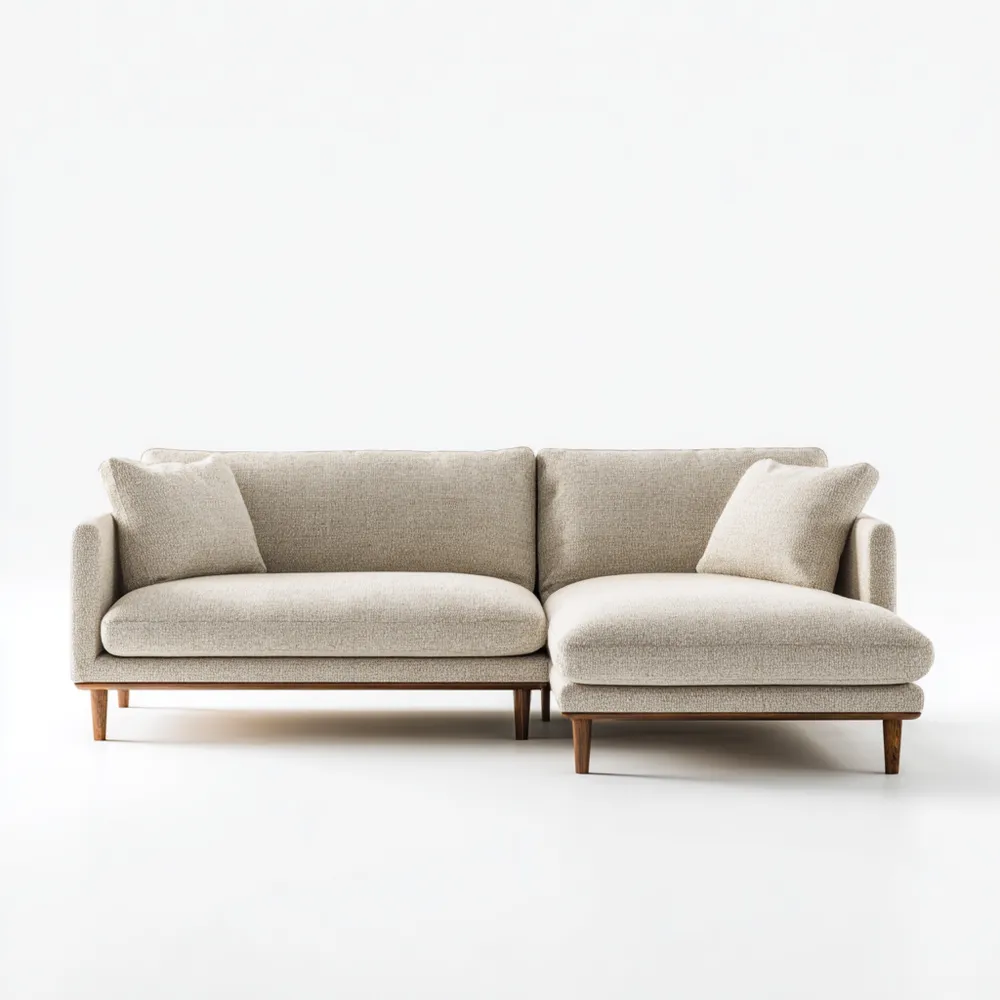 Ecksofa 240x160x80 cm – Beige – Modernes Design