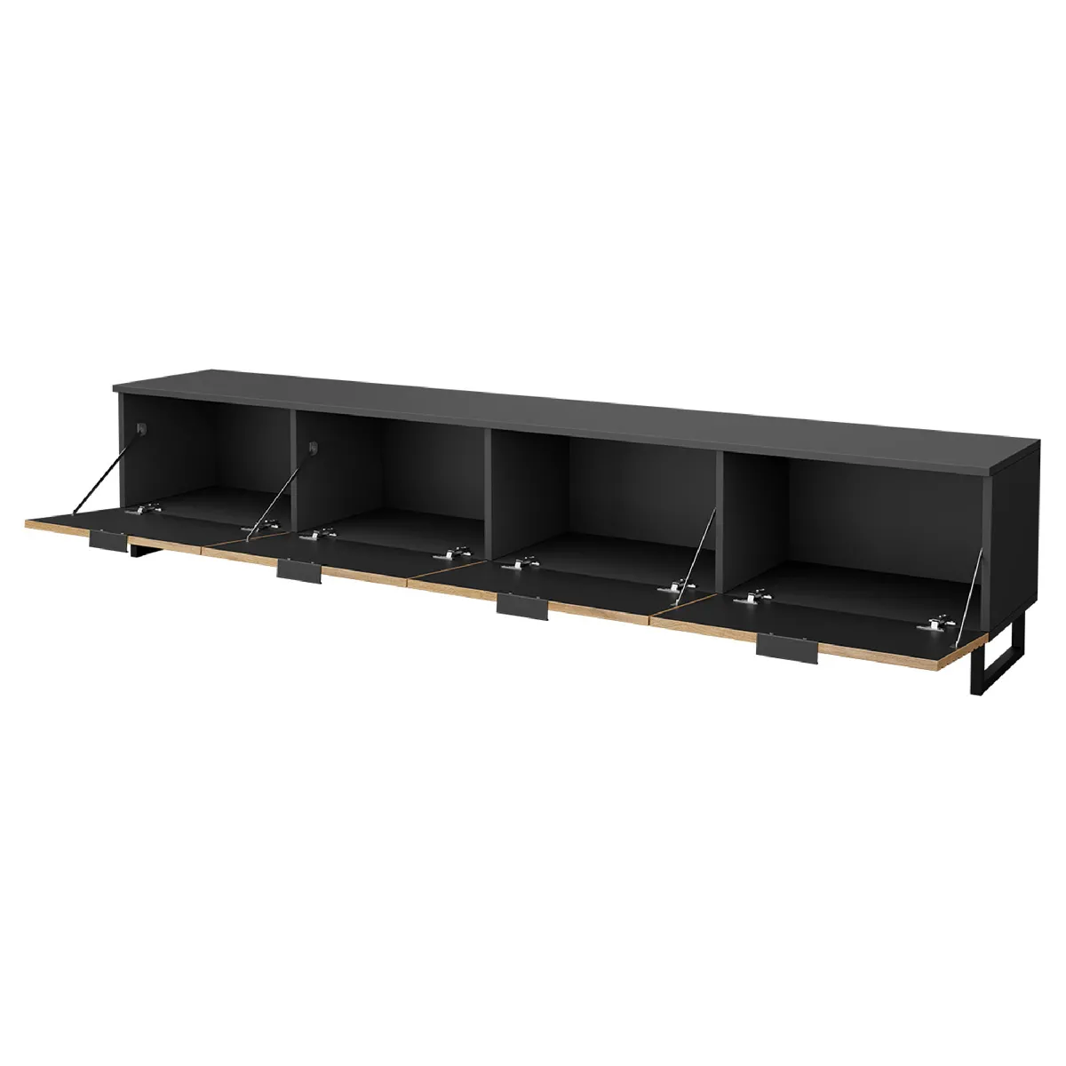 BESTMOBILIER Olympie Meuble TV Bois/Noir