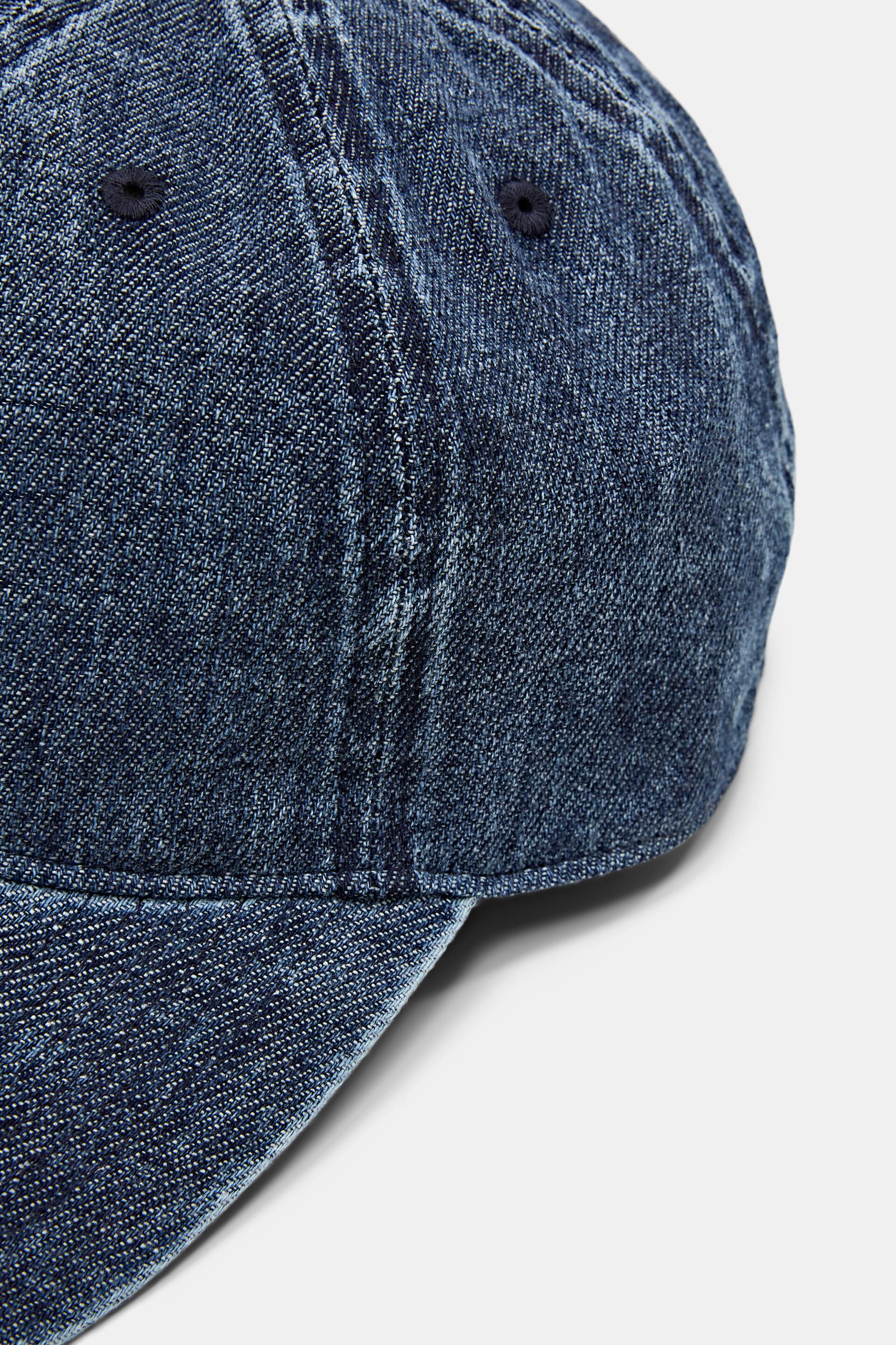 Casquette en denim délavé à l’acide