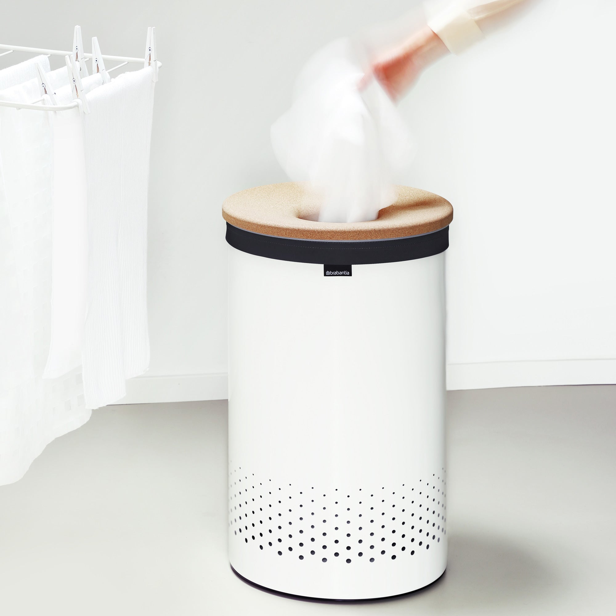 Brabantia Wasbox 60 L - Wit / Kurk