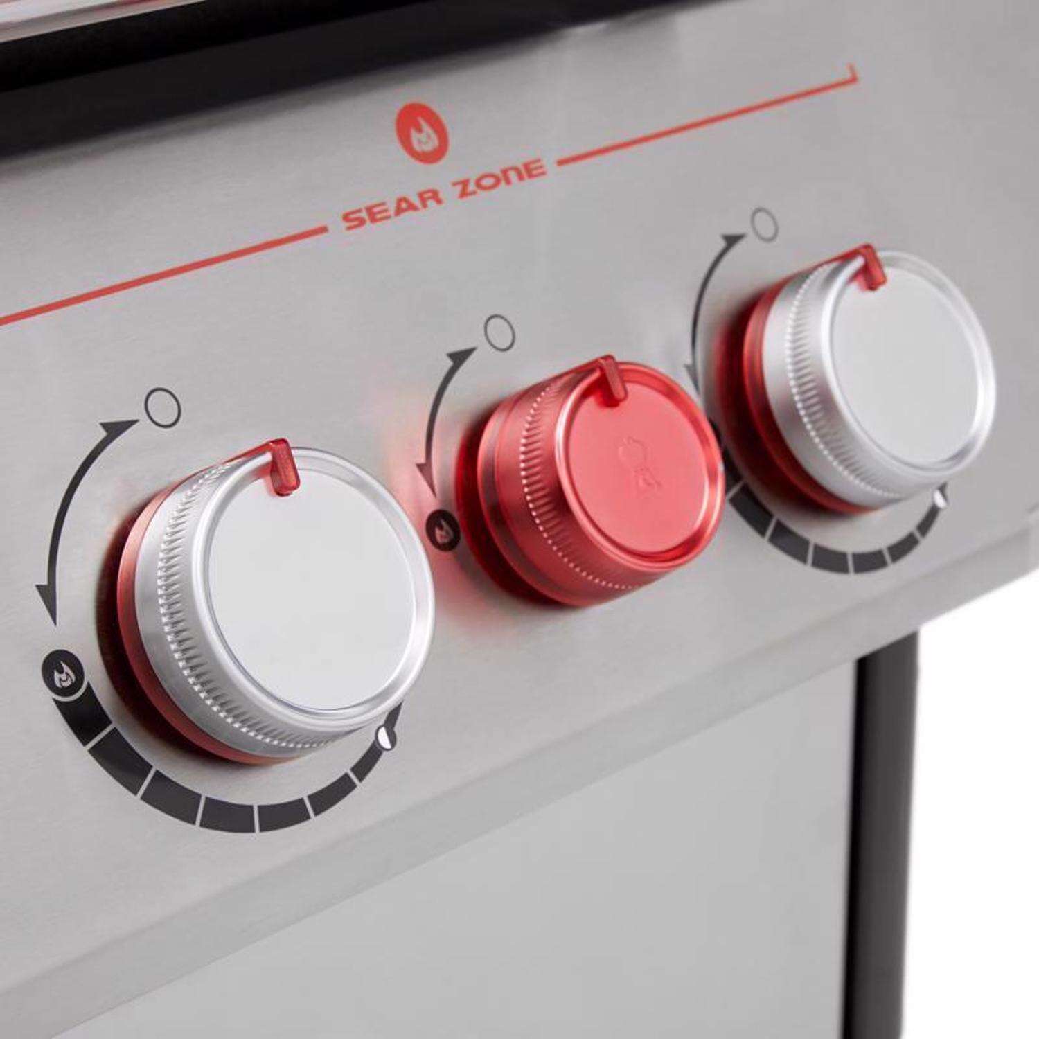 Churrasqueira a gás propano Weber Genesis S-335 com 3 queimadores e aço inoxidável.