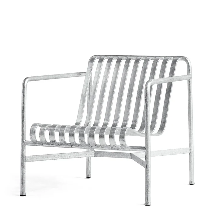 HAY - Palissade Lounge Chair low, hot galvanised