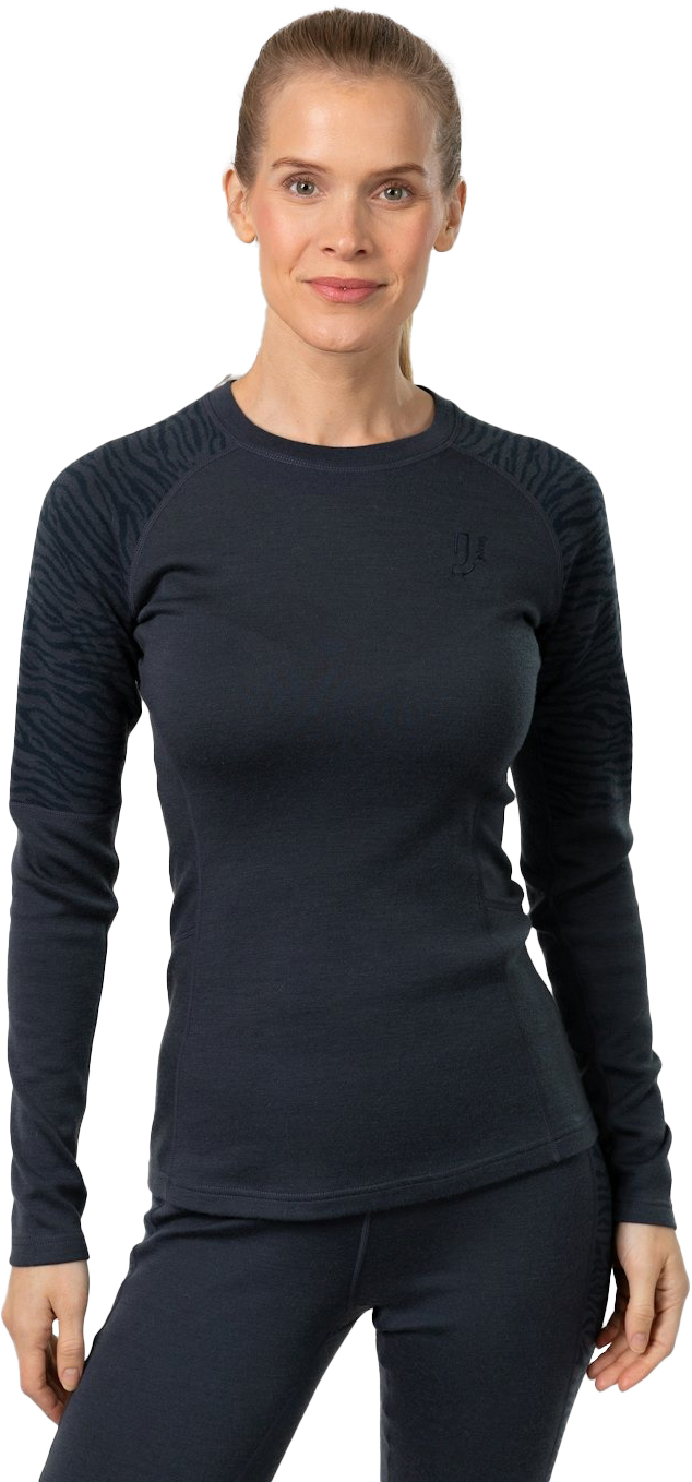 Elevate Wool Long Sleeve Dame Dark Blue