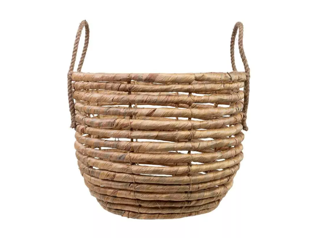 Panier en fibres naturelles marron D37x29/36