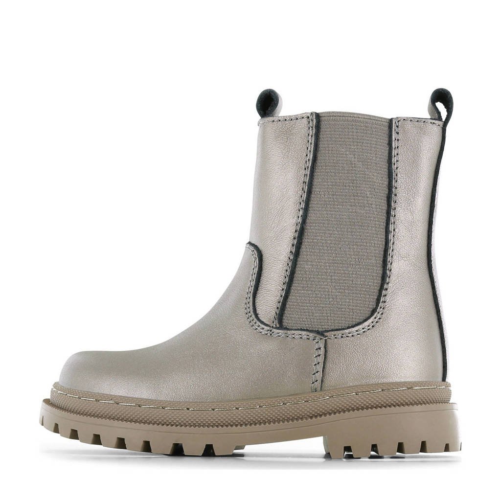 Shoesme leren chelsea boots champagne/goud
