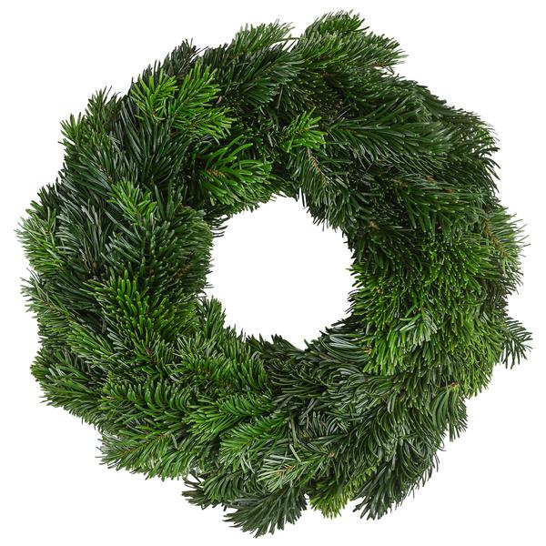 Adventskranz aus Nordmann-Tanne, einseitig