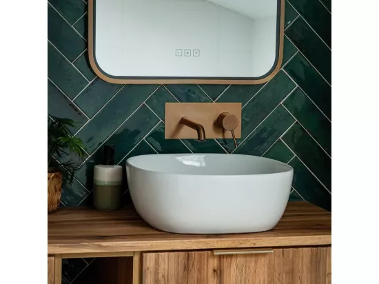 Envol mitigeur encastré lavabo cuivre brossé - Essebagno
