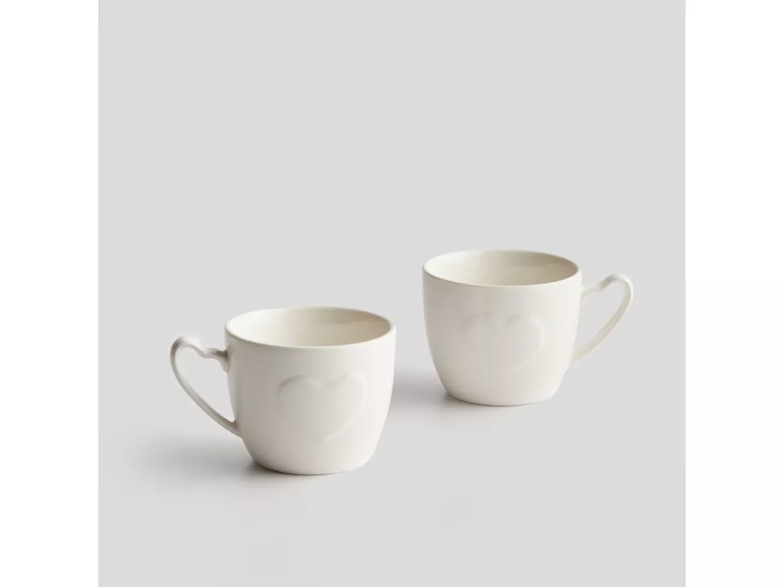Ensemble De Tasses Inima Blanc Moyen 6.5 x 8 x 10.5
