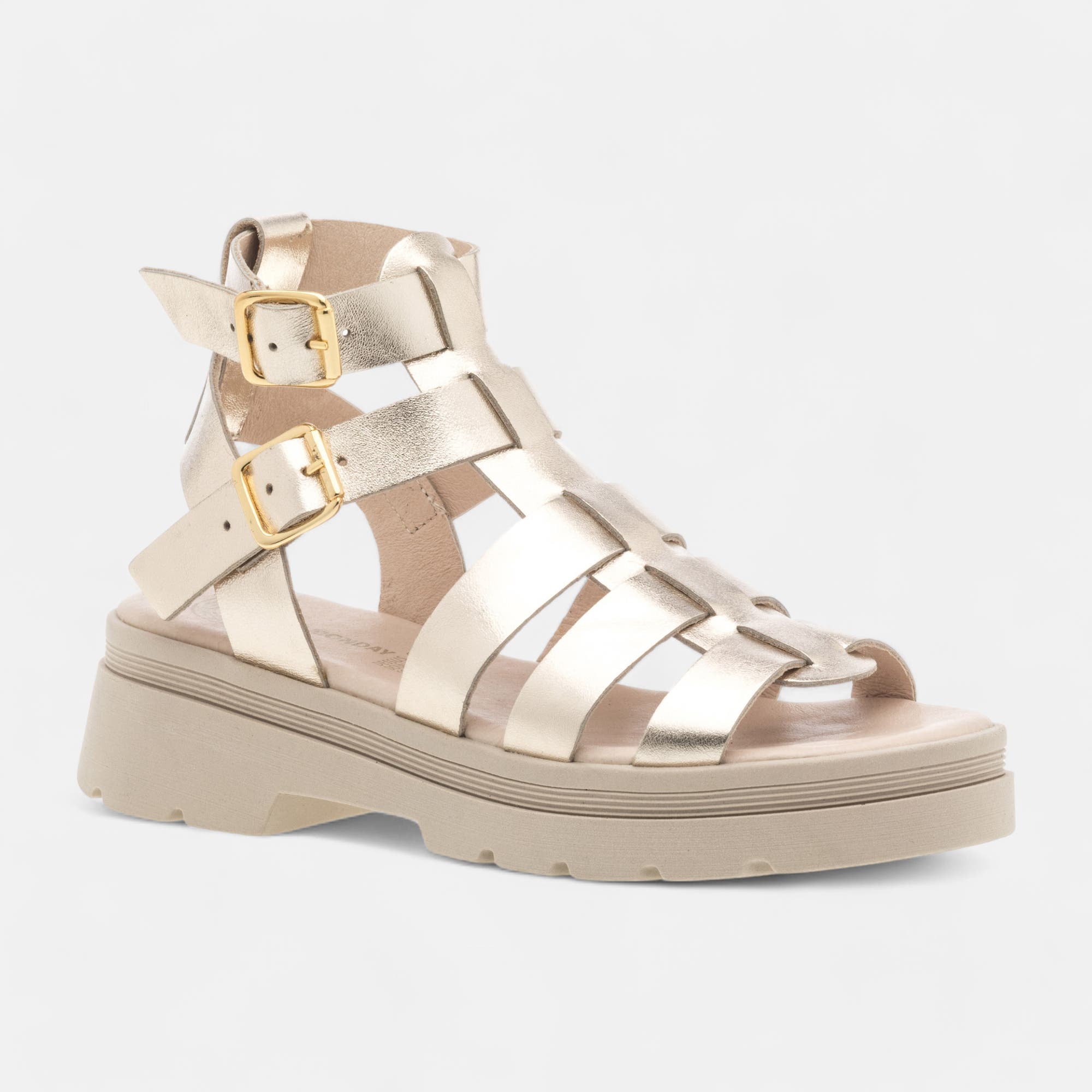 Sandales Femme en cuir or