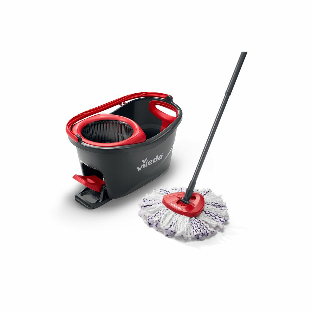 Vileda Turbo 3in1 Mopset - Met Pedaalsysteem Zwart RoodWit Blauw1 set
