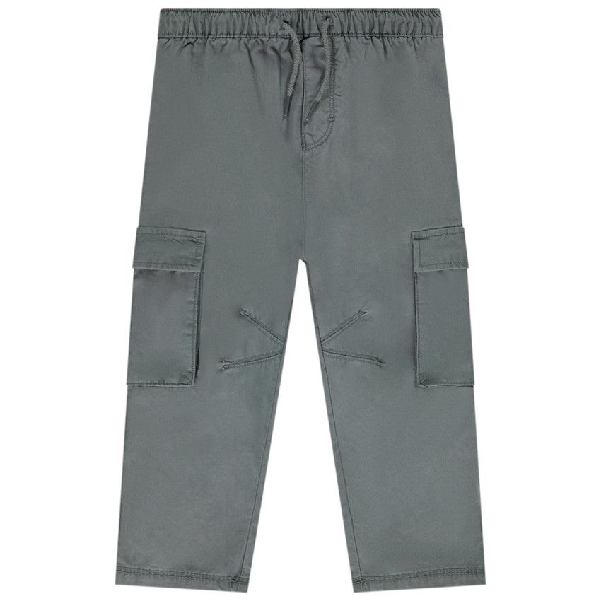 Pantalon cargo en toile unie pour bébé garçon - Bleu marine