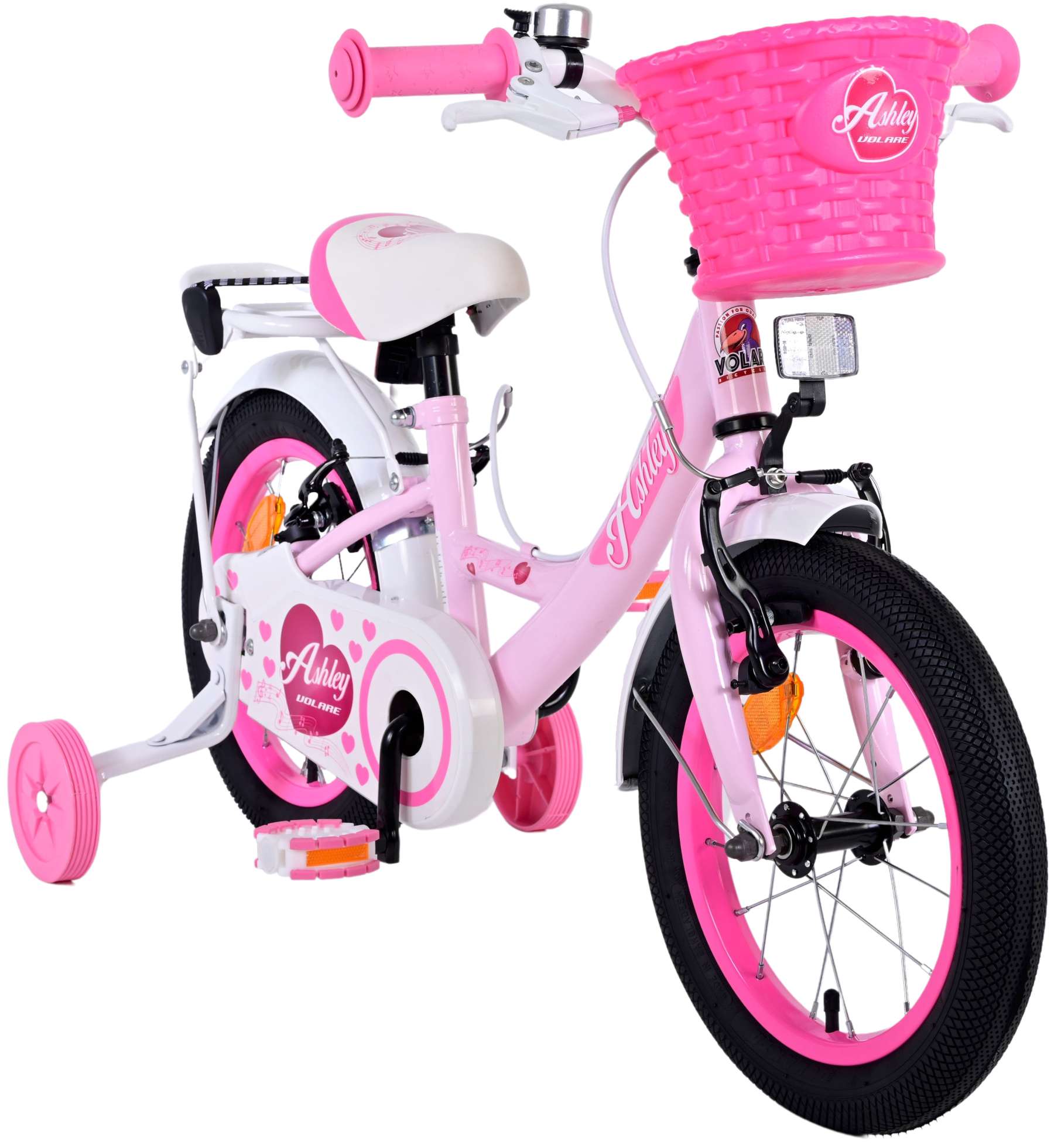 TPFSports Ashley Kinderfahrrad - Mädchen - 14 Zoll - Rücktritt + Handbremse - Weiß