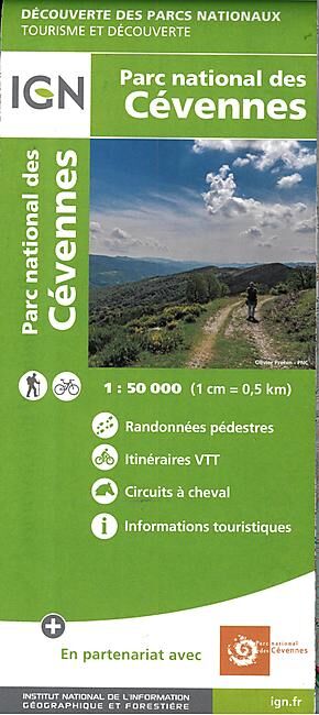 IGN - PN DES CEVENNES ECHELLE 1 50 000