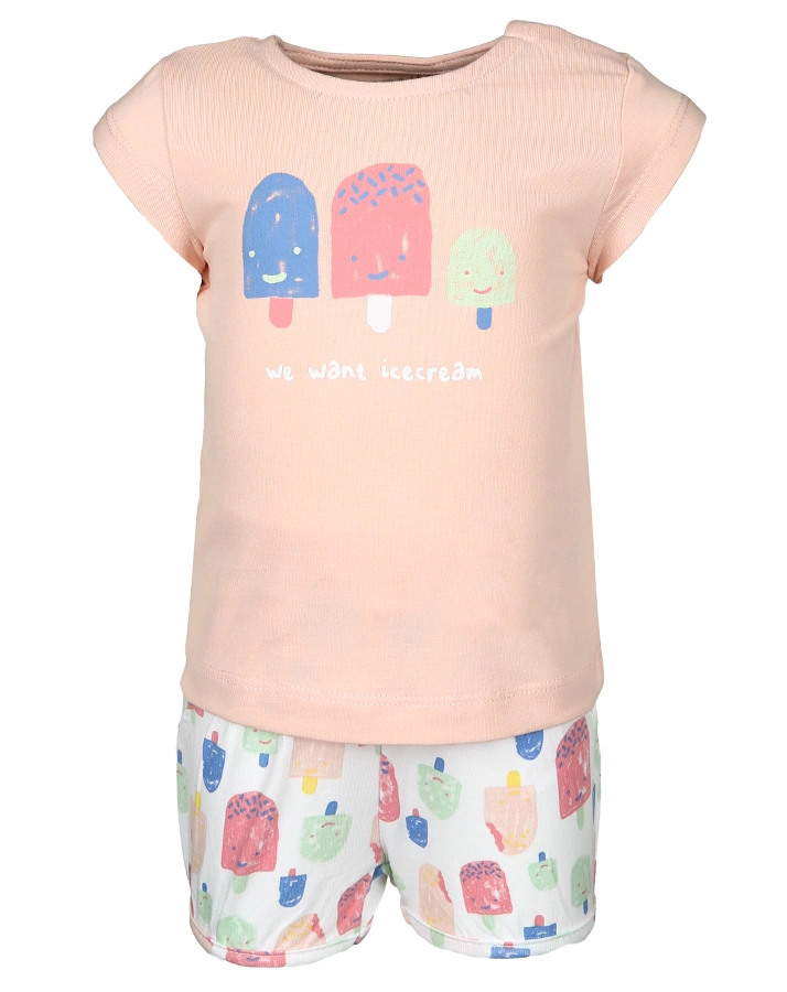 Shorts-Set NBFHESOL mit T-Shirt in bunt