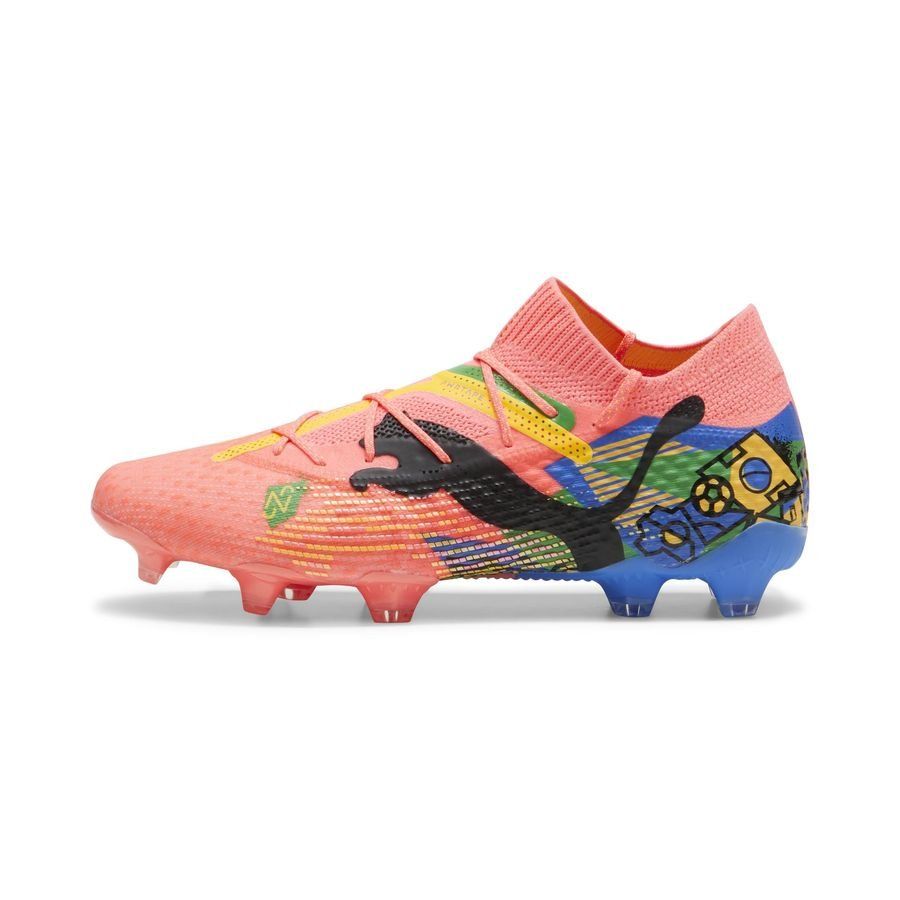 PUMA Future 7 Ultimate FG/AG NJR Copa - Crépuscule/Noir/Sun Stream/PUMA Green/Bleu ÉDITION LIMITÉE