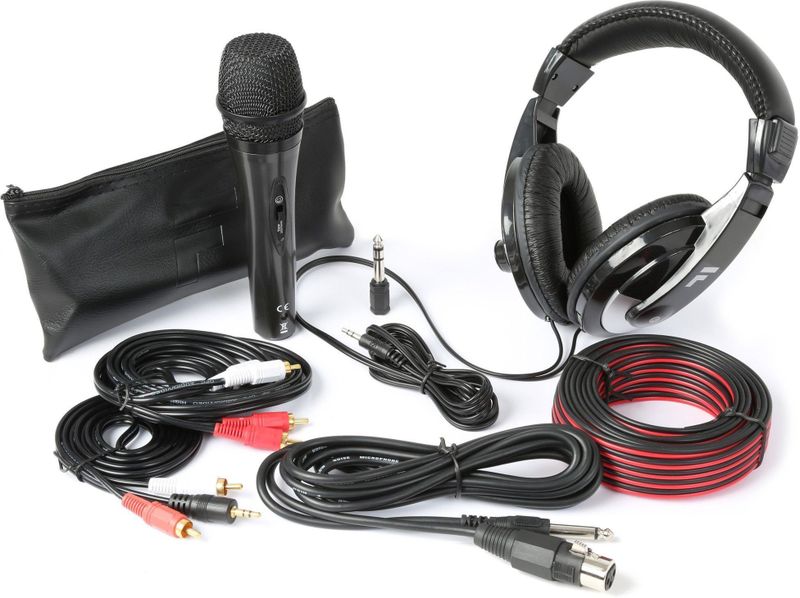 Vonyx - 2.2 DJ Speakerset - Met Mixer en Gratis DJ Accessoires