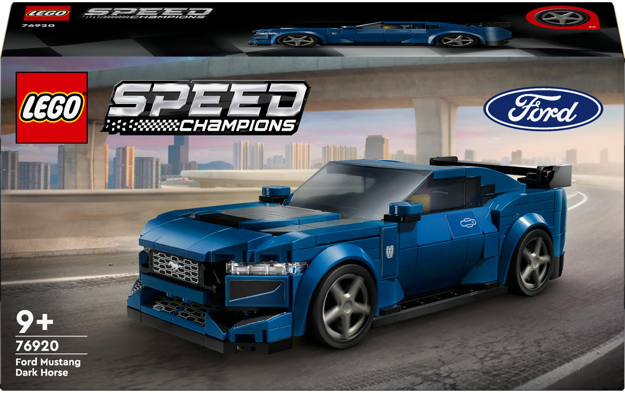 Speed Champions Ford Mustang Dark Horse Sportwagen 76920Spielzeugauto zum Bauen und Spielen