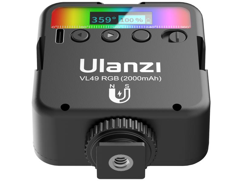 Ulanzi Videoleuchte VL49 RGB Kompaktes Mini-Licht mit Spezialeffekten