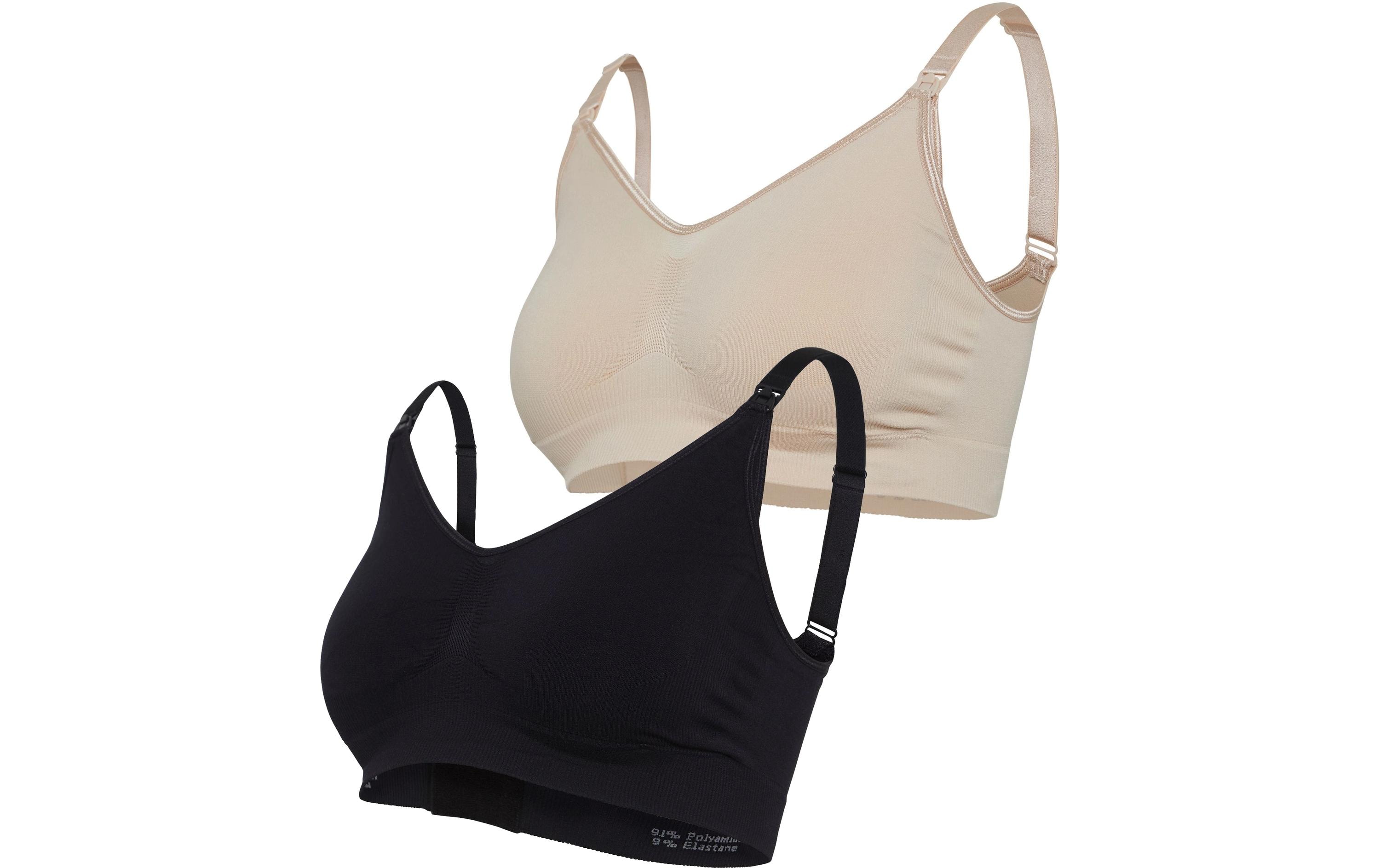 Still-BH Seamless Original 2er Beige Schwarz XLNahtloser Umstands- und Still-BH mit BH-Verlängerung und einfacher Einhandöffnung