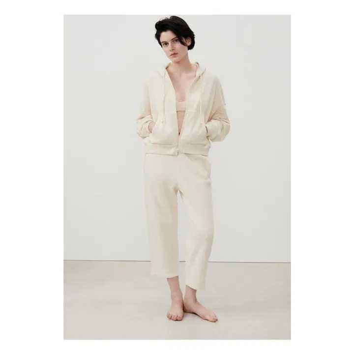 American Vintage Sweat Zippé Bobypark Coton Bio | Ecru