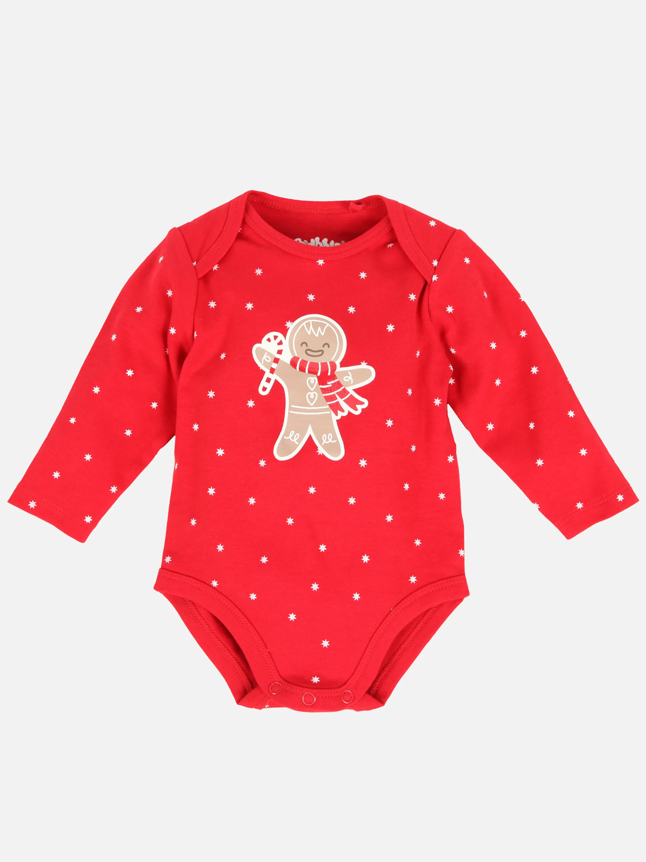 Baby Weihnachtsbody mit Lebkuchenprint