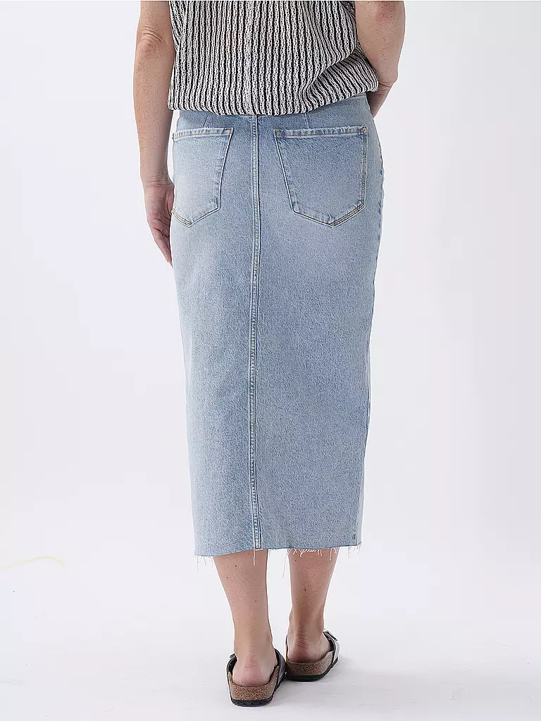 PNTS Jeansrock LETS ROCK hellblau