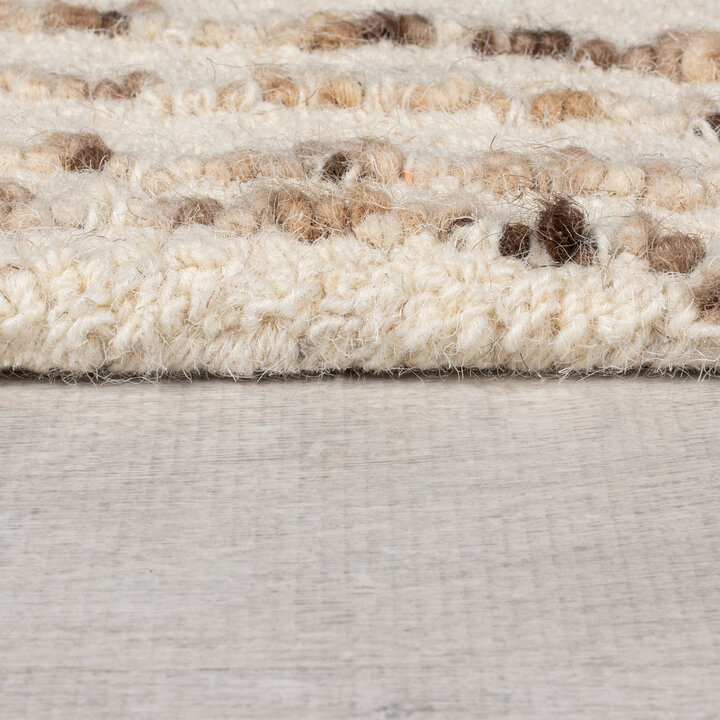 Abstract vloerkleed - Maceo Swirl Creme/Bruin