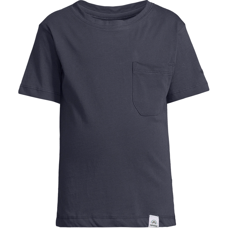 New Life T-Shirt TEE - CREW NECK PATCH POCKET Blau