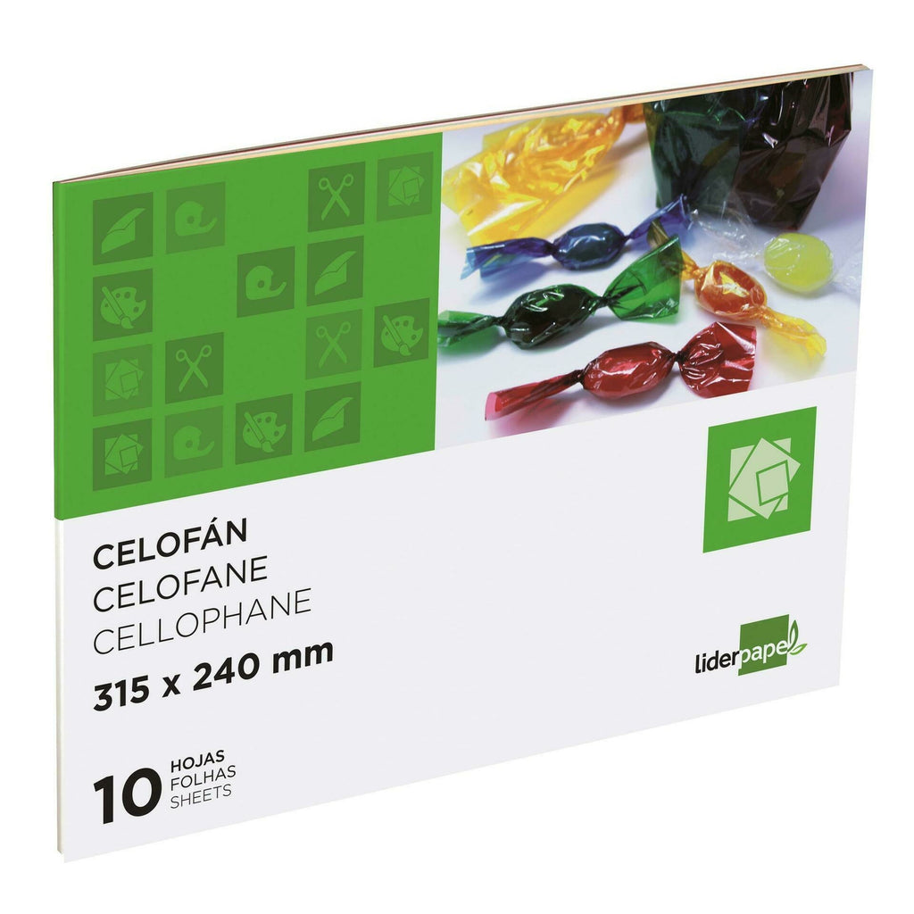 Papel Celofane 10 Folhas 31.5 x 24cm Liderpapel