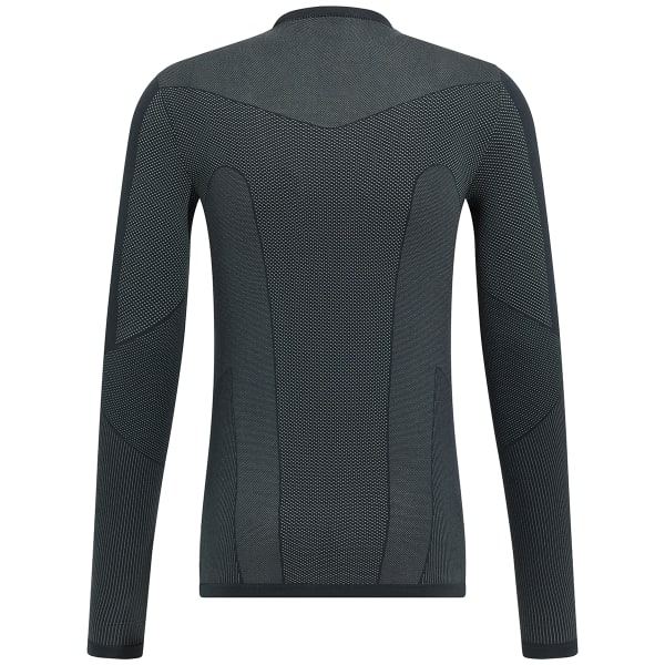 T-shirt thermique ODLO ZEROWEIGHT PK WINDPROOF WARM BL TOP CREW NECK L/S BLACK/ODLO CONCRETE GREY