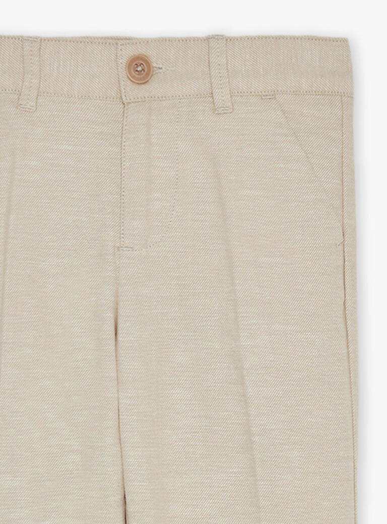 Pantalon beige en lin