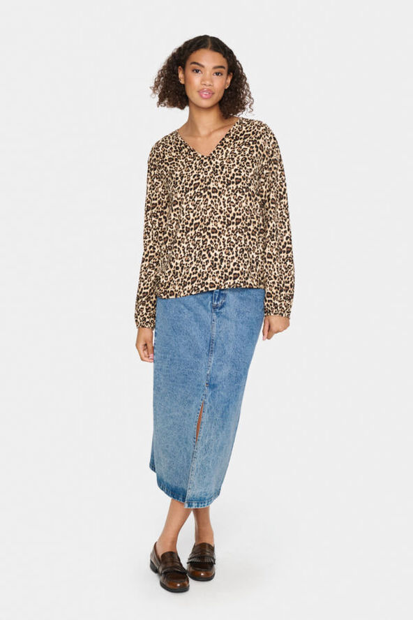 Saint Tropez GazelSZ Blouse Black reg leo