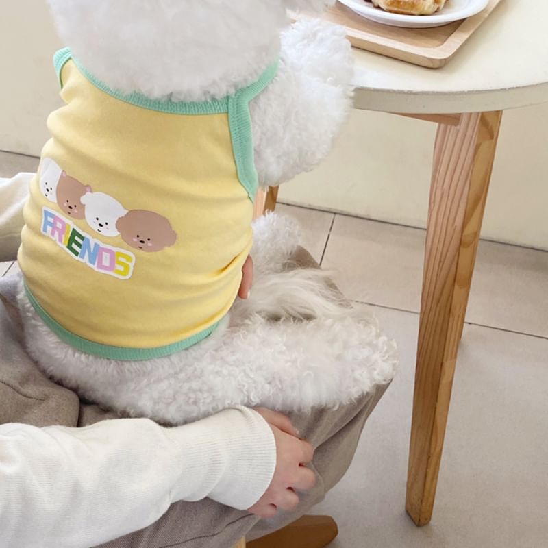 tanvtim - Set: Animal Pet Top + Bib Pet Collar