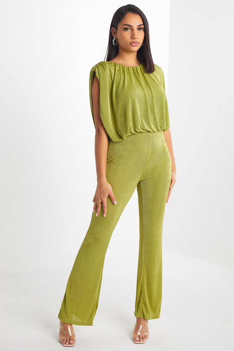 Ensemble 2 pièces top + pantalon vert