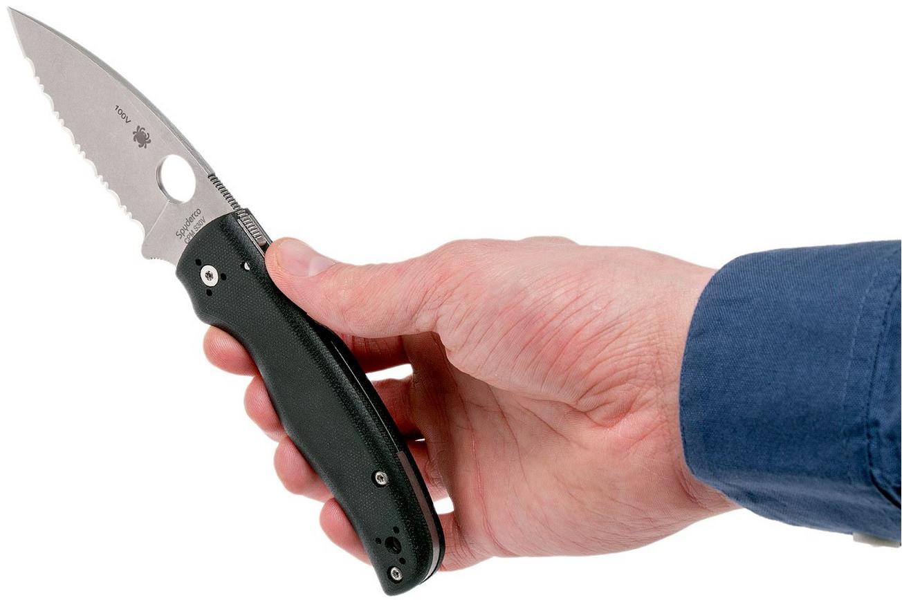 Spyderco Shaman C229GS Serrated zakmes, Sal Glesser design