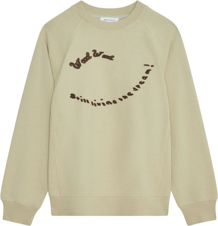 Wood Wood WWHester Dream Crew Taupe beige