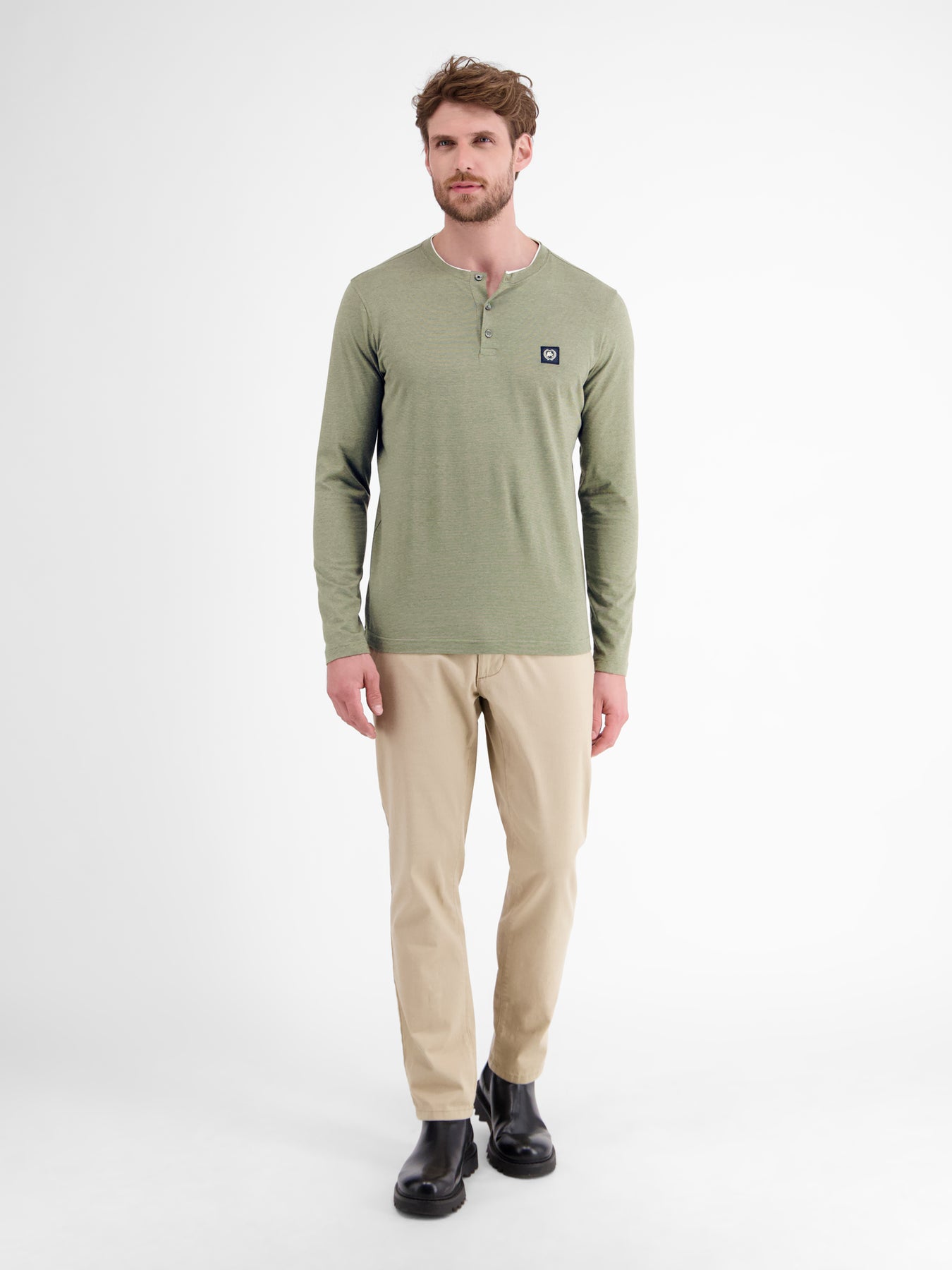 Serafino-Langarmshirt für Herren