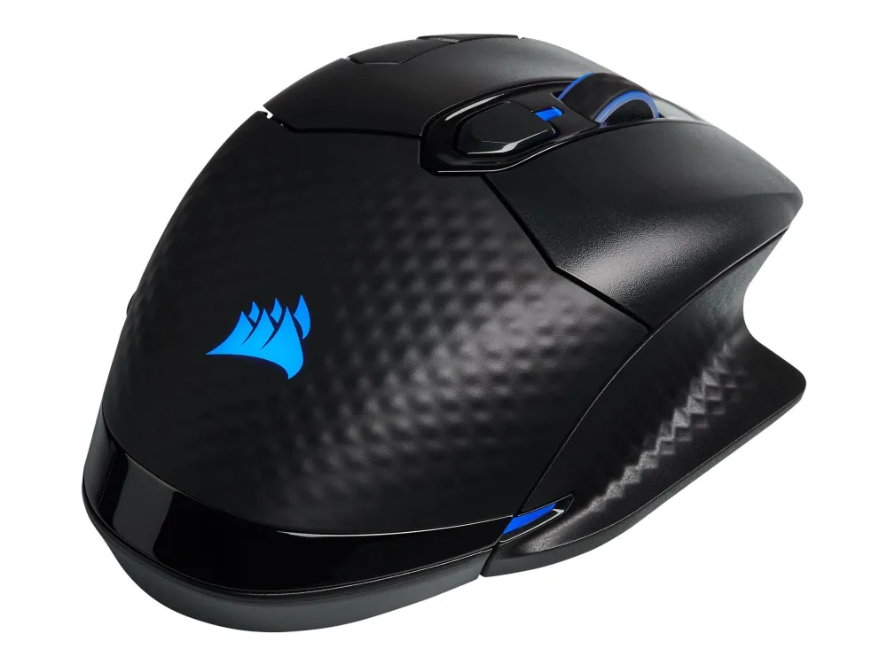 CORSAIR Gaming DARK CORE RGB PRO SE - Mus - optisk - 8 knapper - trådløs, kablet - USB, 2.4 GHz, Bluetooth 4.2 LE - sort