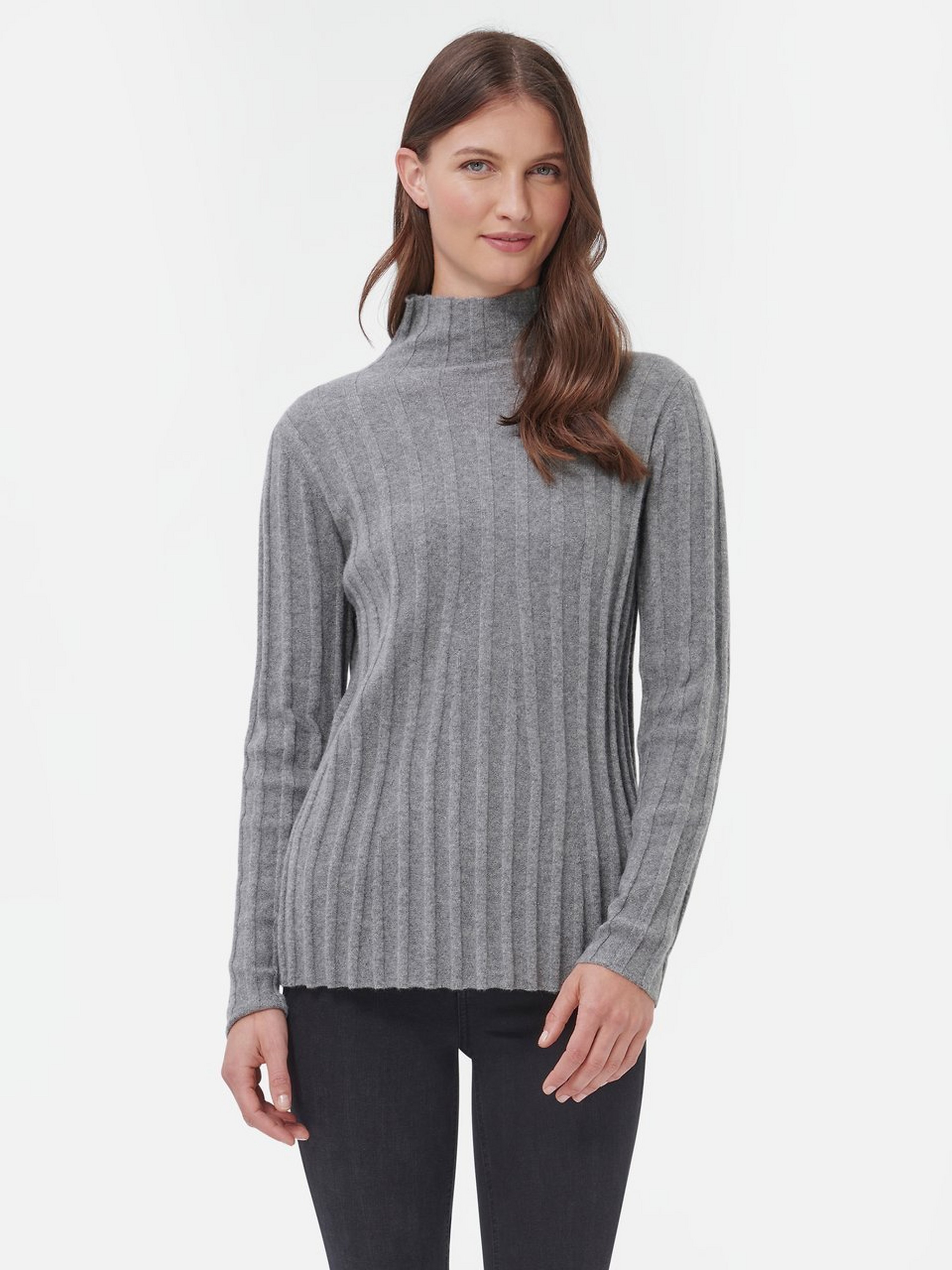 Kaschmir-Pullover mit Stehkragen