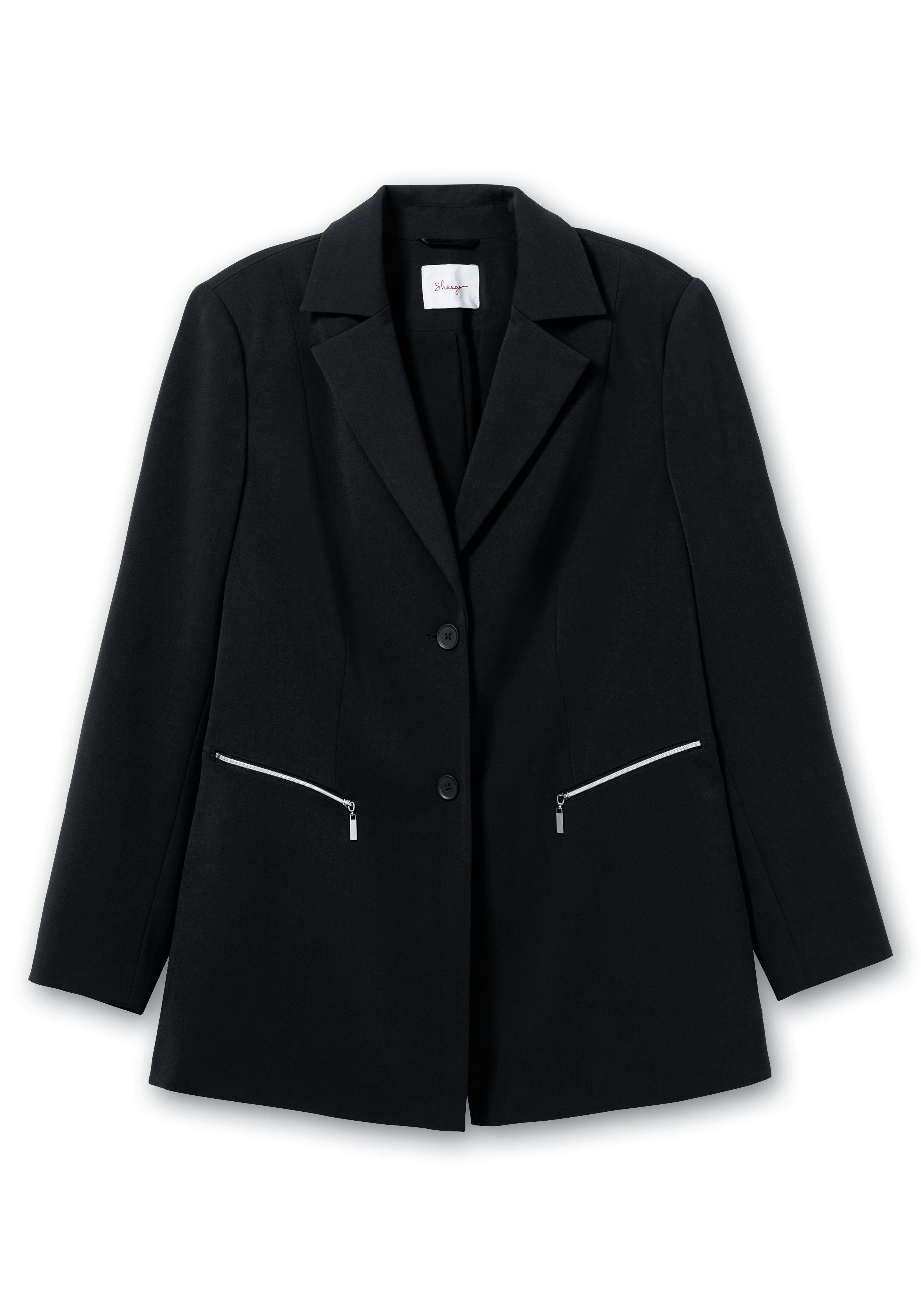 Blazer mit Reißverschluss-Taschen