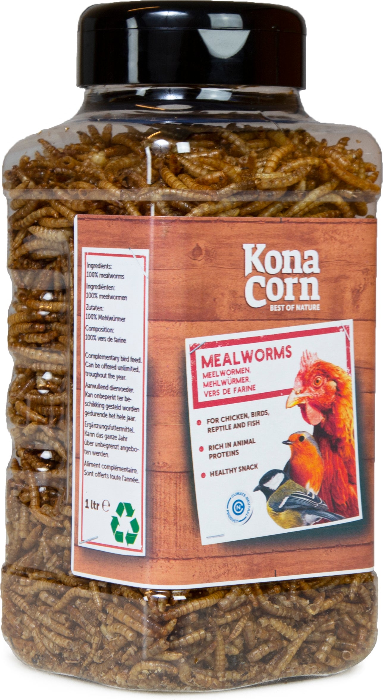 KonaCorn tuinvogelvoer meelwormen 1 L
