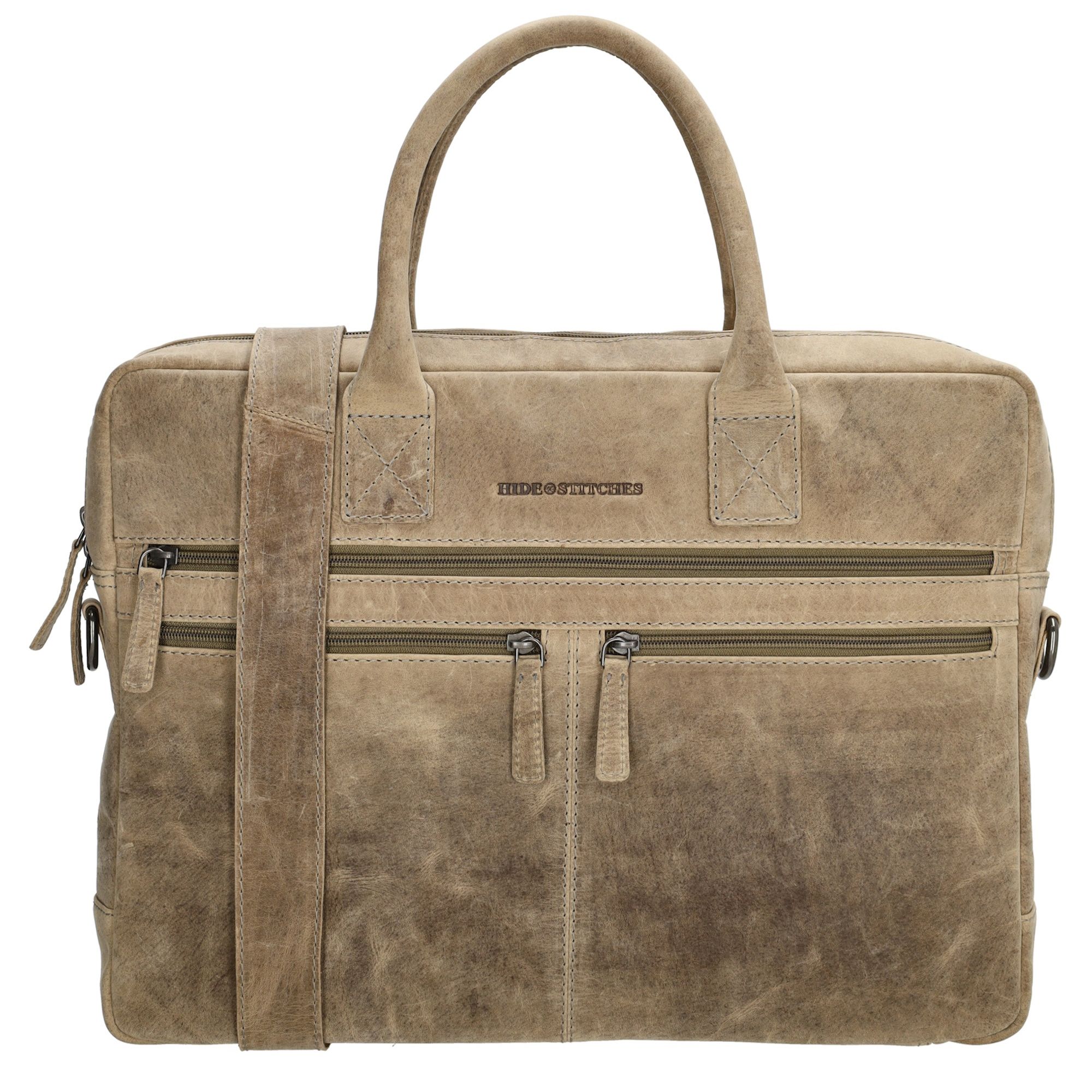 Hide & Stitches Idaho Laptoptas 15,6 inch Donkerzand