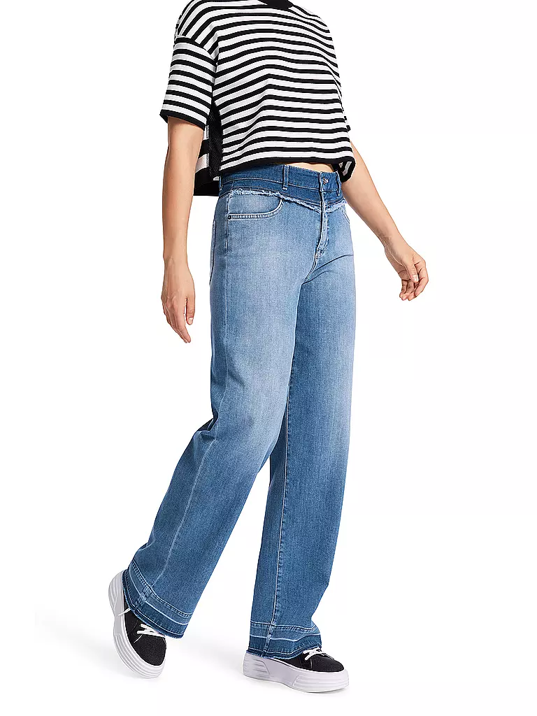MARC CAIN Jeans WIDE FIT HIGH WIGAN hellblau