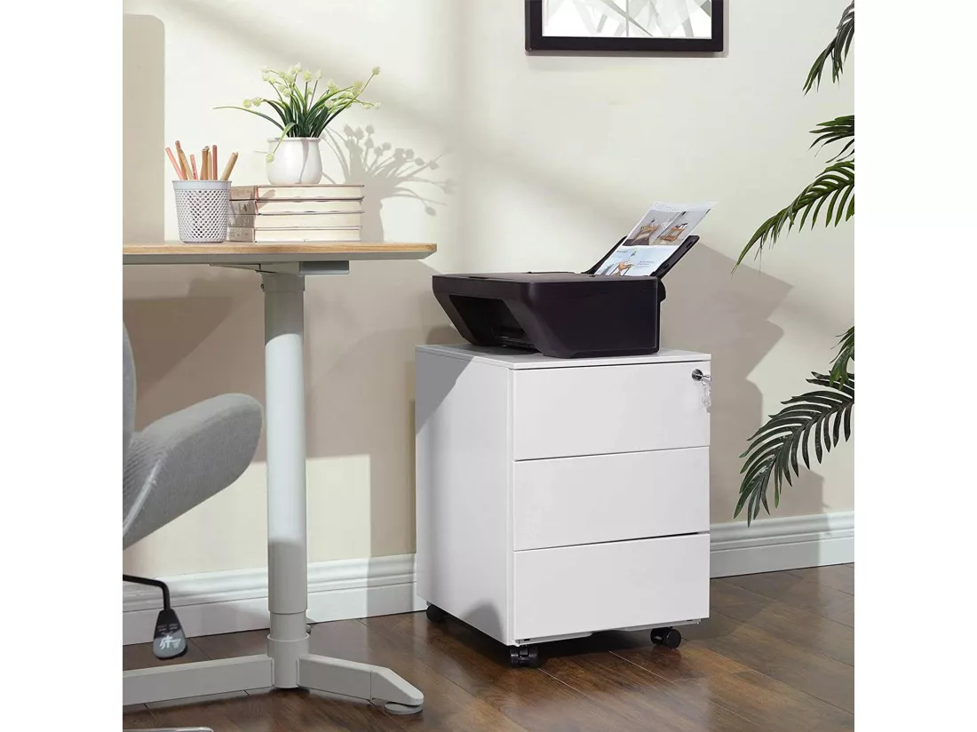 Caisson de bureau metal blanche 39 x 45 x 55 cm 12_0003687