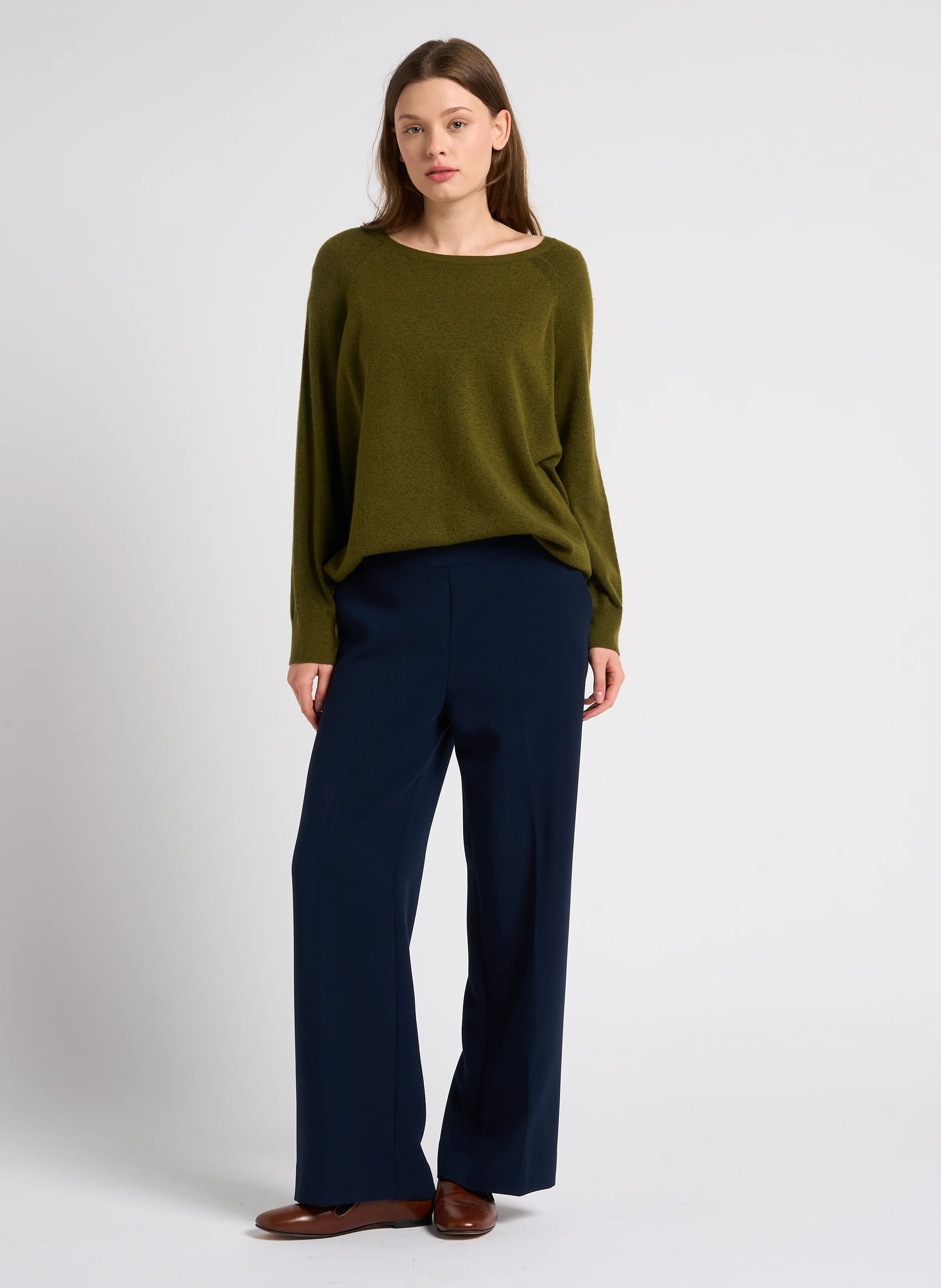 Pantalon large | Bleu