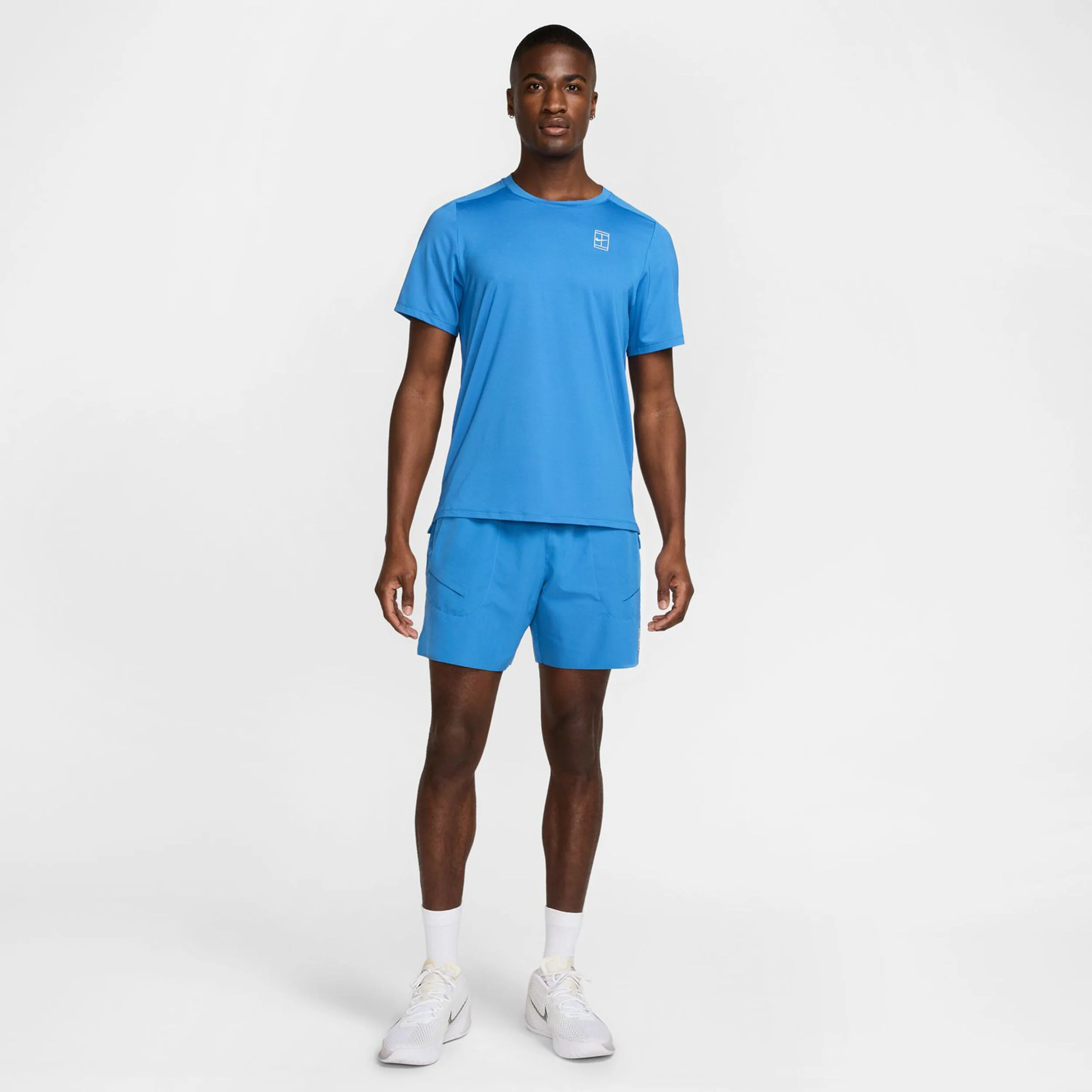Nike Court Dri-Fit Advantage 6in Shorts Hommes - Bleu , Blanc