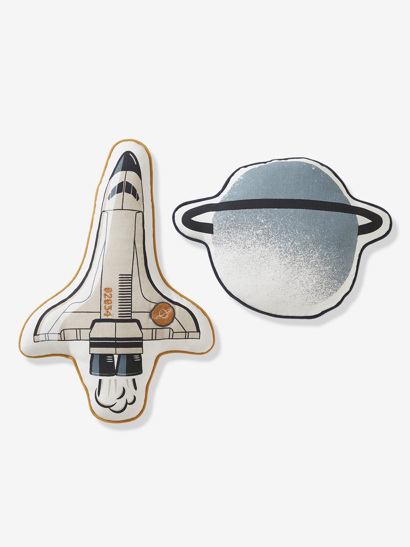 Conjunto de 2 almofadas com estampa azul espacial