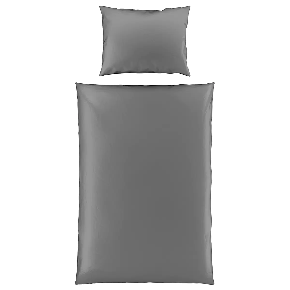 Bettwäsche-Set Satin uni Lydia Anthrazit